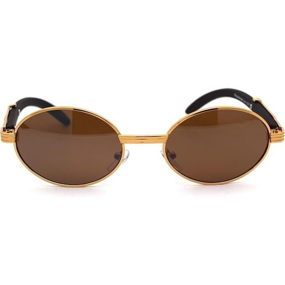 Gold Oval Sunglasses - Picture 2 of 5
